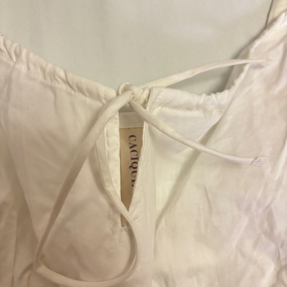 NWT Cacique White Blue Embroidered Sundress Women’s 14/16 Adjustable Straps Boho - Picture 4 of 11